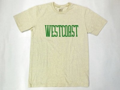 画像1: ミクスタ　　S/Sクループリント Tシャツ　   WEST COAST   オートミール 