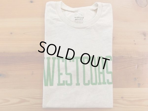 画像1: ミクスタ　　S/Sクループリント Tシャツ　   WEST COAST   オートミール  (1)