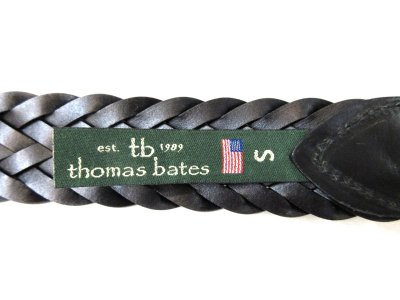 画像3: THOMAS BATES   ASHLEY BRAIDED LEATHER  BELT         BLACK