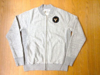 画像1: FELCO   16oz TERRY ZIP BASEBALL NECK W/SLASH POCKET             TWISTED GREY