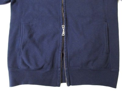 画像2: FELCO   16oz TERRY ZIP BASEBALL NECK W/SLASH POCKET             NEW ITALIAN NAVY