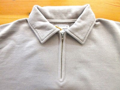 画像2: FELCO   10oz LT WEIGHT TERRY  HALF ZIP  SWEAT           LT.GREY