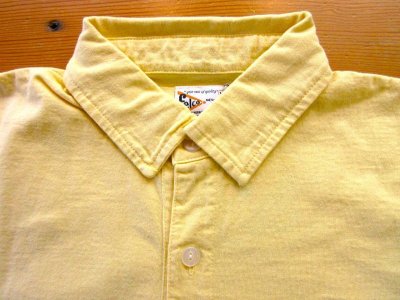 画像3: FELCO    S/S POLO SHIRT       7oz 18SINGLE JERSEY    - VINTAGE WASH YELLOW