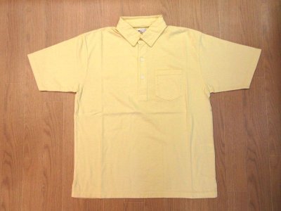 画像1: FELCO    S/S POLO SHIRT       7oz 18SINGLE JERSEY    - VINTAGE WASH YELLOW