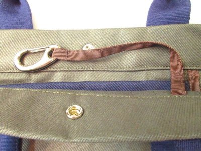 画像1: MANIFATTURA CECCARELLI        SMALL TOTE BAG　　GREEN/NAVY