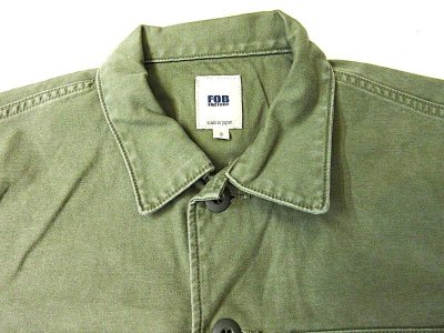 画像1: FOB FACTORY　F2362  FATIGUE SHIRTジャケット　　　  OLIVE