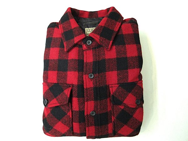 画像1: L.L.Bean   　Men's Maine Guide Shirt with PrimaLoft        Red/Black (1)