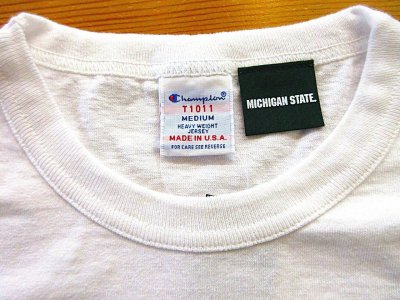 画像3: CHAMPION   T1011ロングスリーブTシャツ　　　　MICHIGAN(ホワイト)