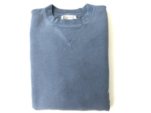 画像1: FELCO   12oz CLASSIC FIT L/S INVERSE WEAVE V GUSSET SWEAT 　　　P-NAVY (1)