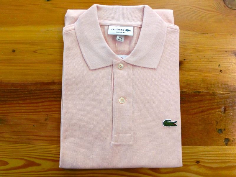 ラコステ L1212半袖ポロシャツ ROSE PALE-ADY(ピンク