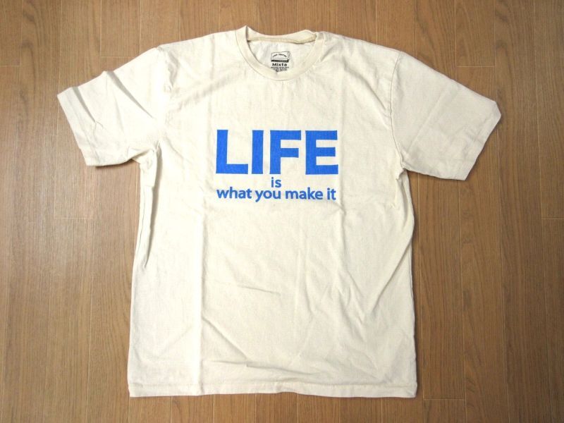 MIXTA 2023 SSプリントTシャツ LIFE Natural (Blue) - ＥＶＥＲＧＲＥＥＮ